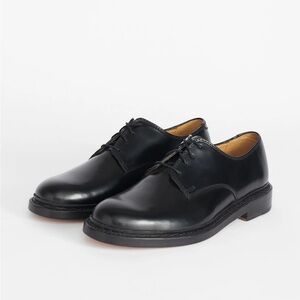 Our Legacy Black Leather Uniform Parade Oxfords